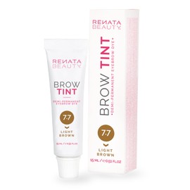 Renata Beauty Eyebrow Colour - Premium Eyebrow Dye - 15 ml Adjustable and Long-Lasting Eyebrow Colour for 4 Weeks - Safe and Gentle - Available in 4 Colours [Light Brown]