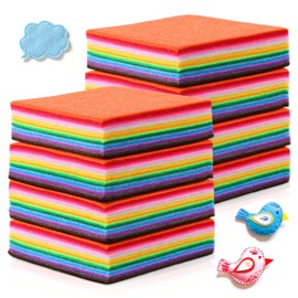 460 Pcs Felt Sheets 4x4 Inch Stiff Felts Squares Fabric Sheets for Crafts, 1mm Thick Mini Felt Squares for Crafts DIY Sewing Projects, Nonwoven Patchwork Party Decor