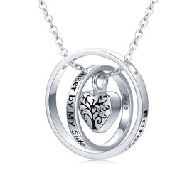 Midir&Etain Ashes Necklace 925 Sterling Silver Tree of Life Pendant Urn Necklace for Ashes Keepsake Cremation Jewellery Memorial Gifts for Women Mum