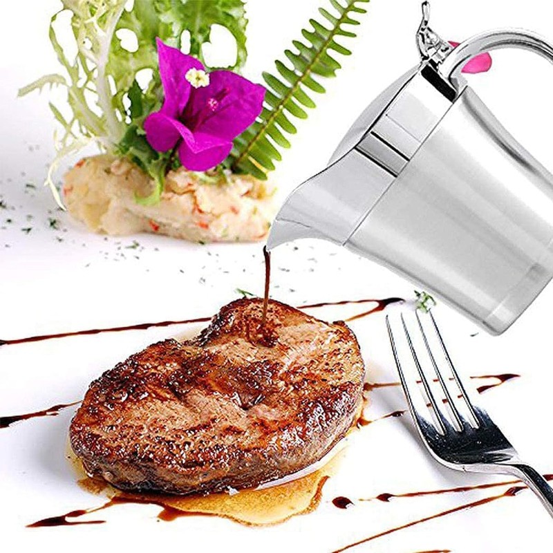 Double Insulated Gravy Boat – Stainless Steel Sauce Jug with