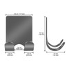 Diesisa Razor Holder 304 Stainless Steel for Shower + Adhesive