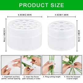 bssmmai Hanataba Flower Holder, Transparent Spiral Flower Holder, Flower Stem Holder, Ikebana Vase, DIY Flower Arrangement Accessory, Ikebana Twister Pack of 6