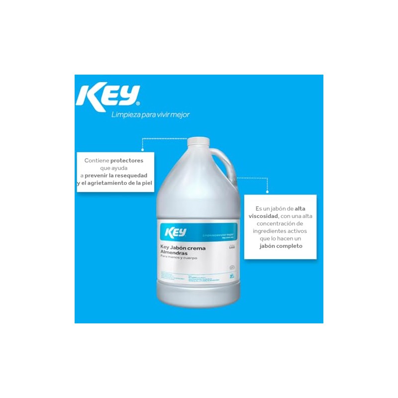 Jabón En Crema Almendras Para Manos Y Cuerpo Key 4