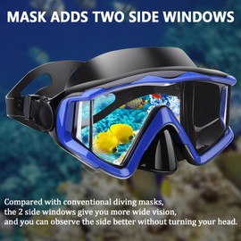 Aqua A Dive Sports Snorkeling Gear Snorkel mask Scuba Set Scuba Diving mask Snorkeling Gear Swimming Goggles Snorkeling Set Swim Dive mask
