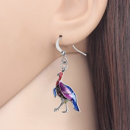 Cute Thanksgiving Turkey Chicken Earrings For Women kid Girl Festival Jewelry Gifts, Enamel, No Gemstone
