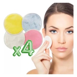 Almohadillas Desmaquillantes Reutilizables Microfibra 4pz F                                                                                           