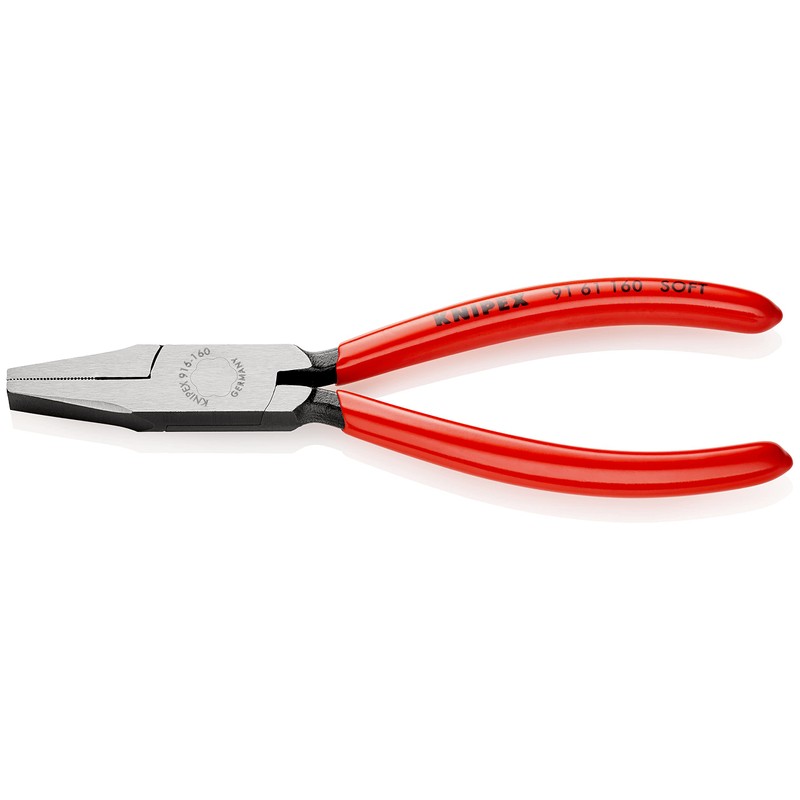 Knipex Flat Nose Grozing Pliers black atramentized, plastic coated 160