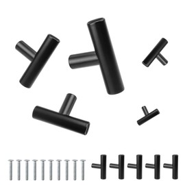 LWLWA Pack of 10 Drawer Handles, Stainless Steel Cabinet Handle, Deep Hole Screw Design Cabinet Handles, Simple Style, for Kitchen Cabinets, Dressing Tables, Drawers, Wine Cabinets, Wardrobes