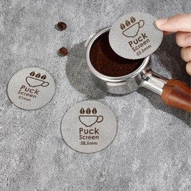 51mm Puck Screen- 2 PCS Coffee Puck Screen for 5mm Portafilter, Stainless Steel Espresso Puck Screen 1.7mm Thickness 150μm, Reusable Portafilter Puck Screen Barista Accessories