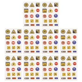 Toddmomy Traffic Sign Stickers for Kids, 10 Sheets Paper Teaching Traffic Safety in Classroom & Playroom Birthday Parties Decorations