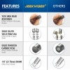 1/8\" Shank Tungsten Carbide Die Grinder Bits 20Pcs Double Cut
