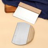 Stainless Steel Dough Scraper 2 Pieces Dough Scraper with Wooden