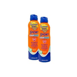 Banana Boat Sport Coolzone Continuous Spray Sunscreen SPF 50+ 6 OZ - (Pack of 2)