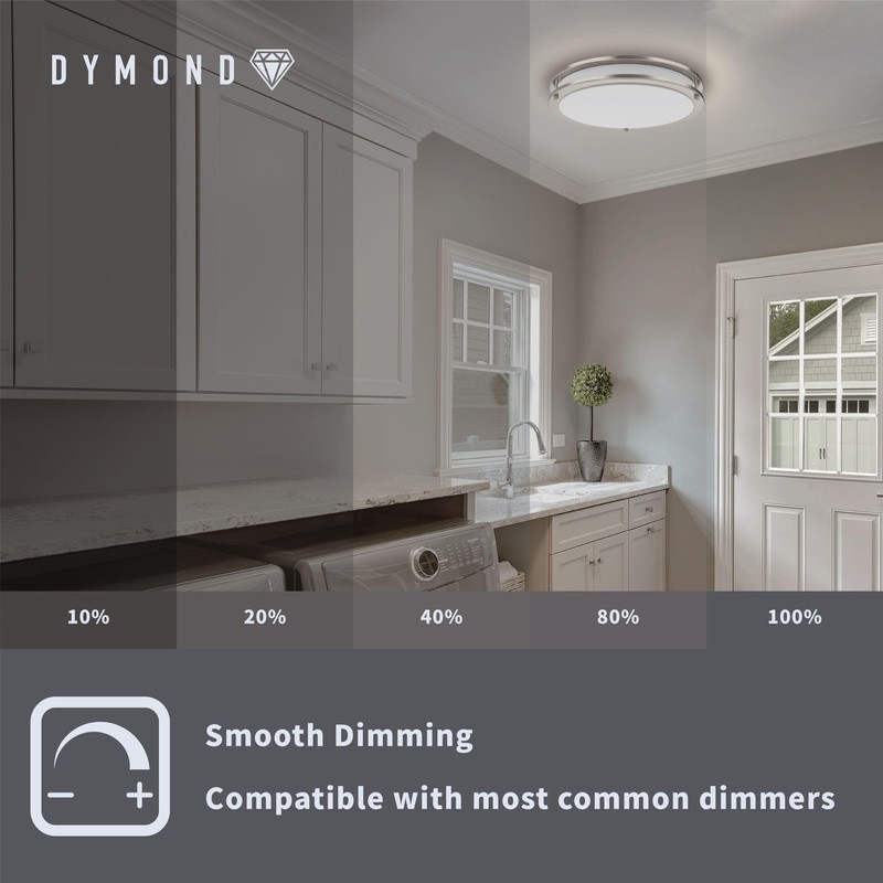 DYMOND LED Ceiling Light Fixture Flush Mount 4000K Natural Daylight