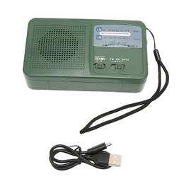 Solar Hand Crank Radio Multifunction Portable Rechargeable Emergency Radio with LED Flashlight for Camping Outdoor Green