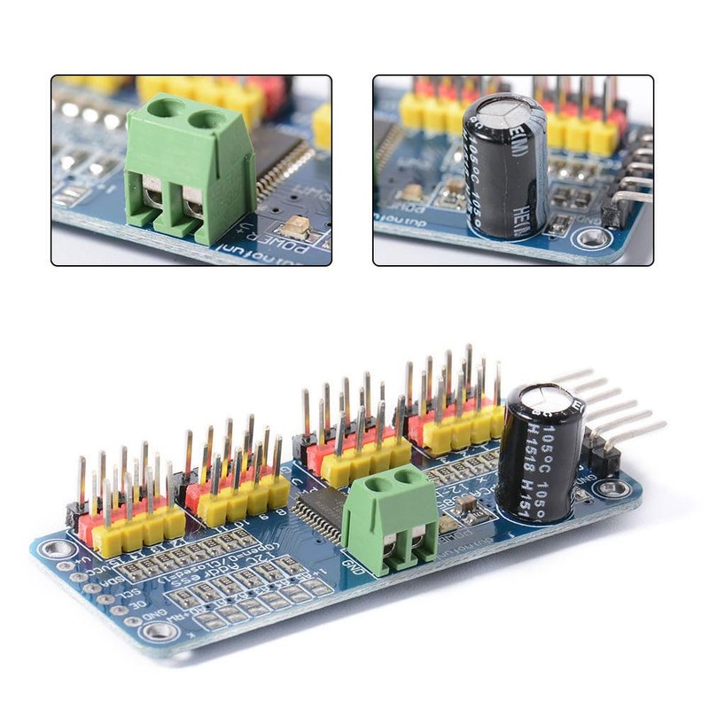 PCA9685 PWM Motor Driver 16 Channel 12-Bit PWM IIC Module