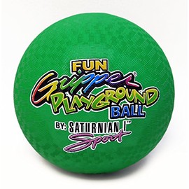 fun gripper 8.5 Inch Playground Ball 2/Ply by: Saturnian I (Green)-Includes 1-6 inch Inflation Hand Pump