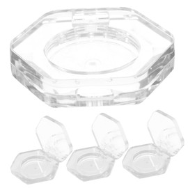 Mikinona Empty Eyeshadow Pans 4pcs Hexagon Palette Case Refillable Makeup Pans for Women Girls