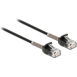 Delock Cable RJ45 Male to RJ45 Male with Kink Protection Cat.6A 1 m Black