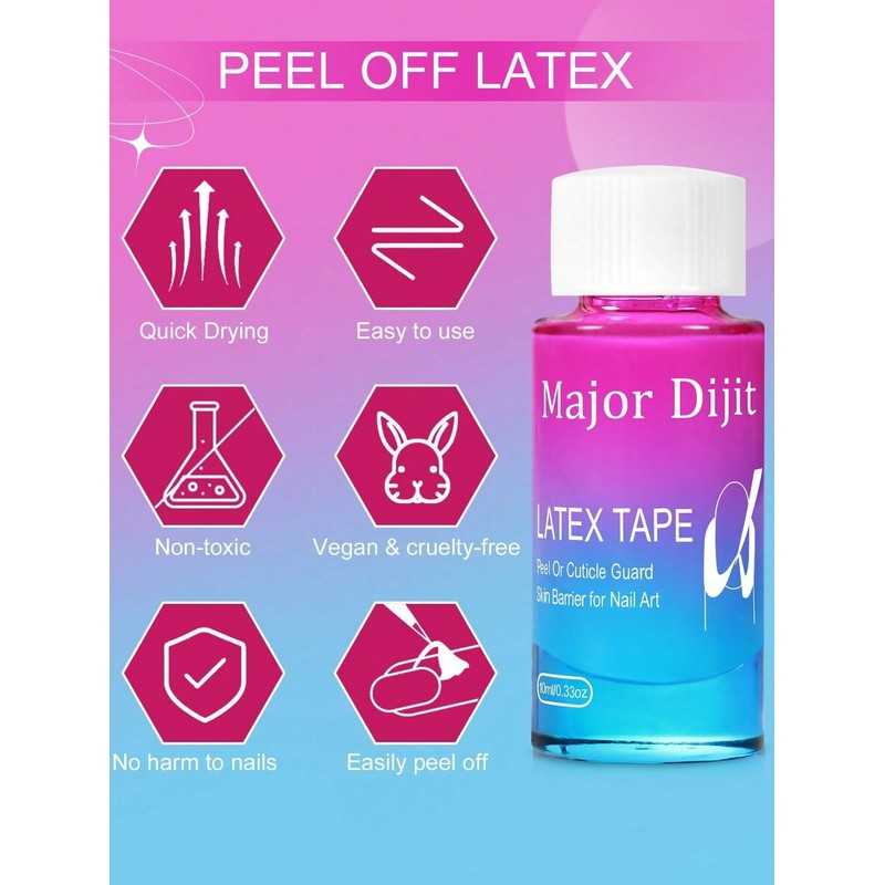 Major Dijit Liquid Latex Tape Peel Off Nail Latex Gel