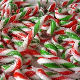 MINI PEPPERMINT CHRISTMAS CANDY CANES 500g (approx. 100 PCS)