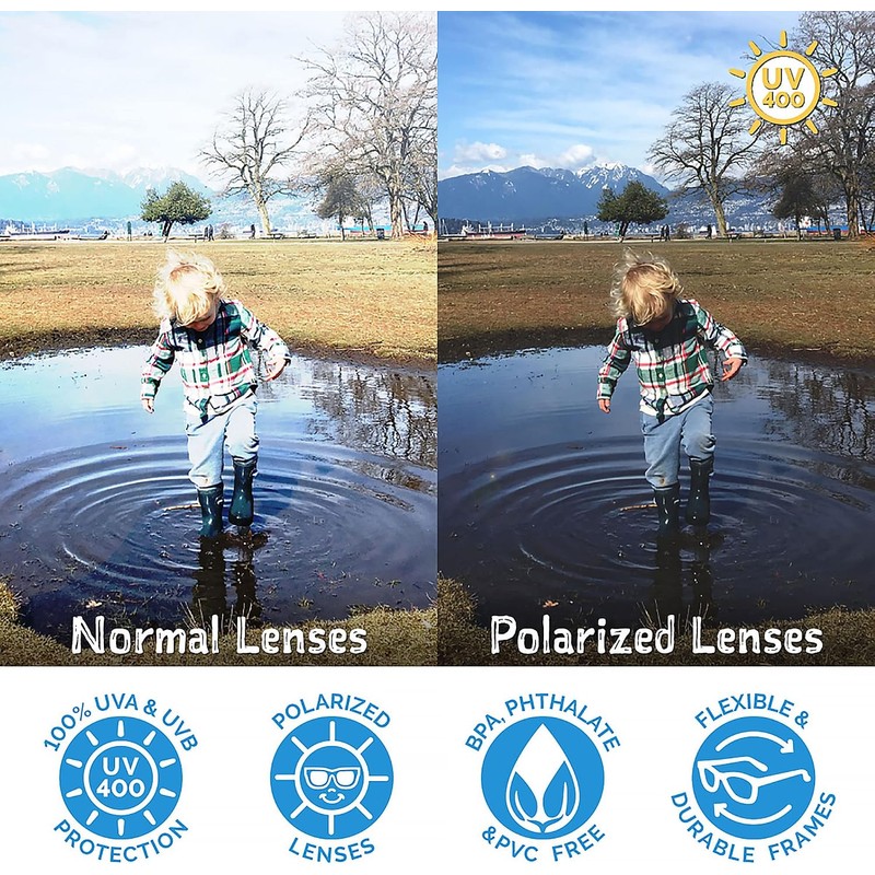 Jan & Jul Gafas de sol polarizadas flexibles con protección