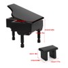 Grand Piano Shaped Windup Wooded Music Box with Small Stool