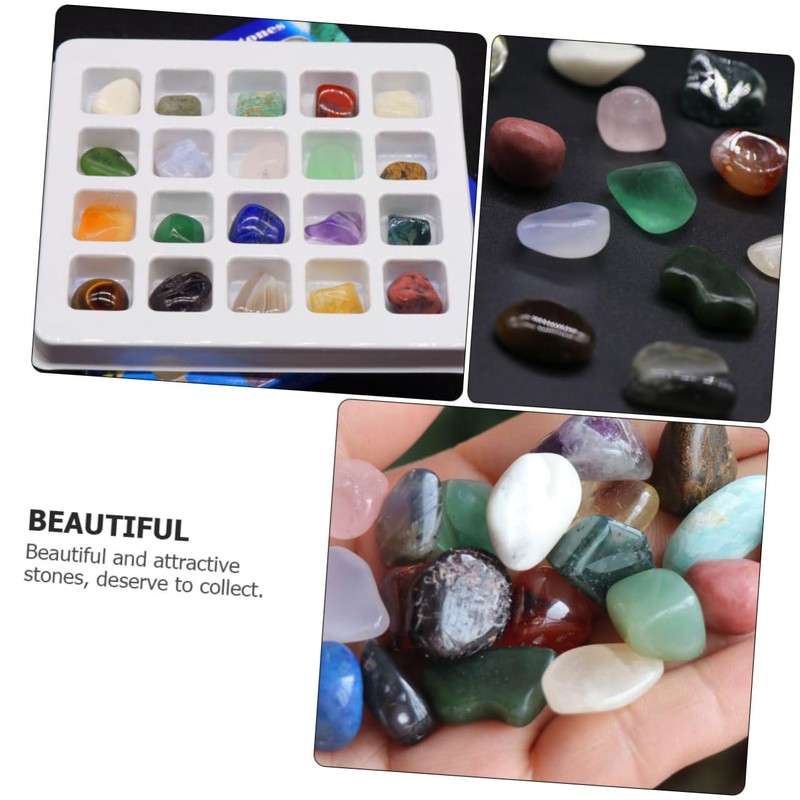 CIYODO Educational Ore Specimens Kit 20 Types Natural Crystal Ores