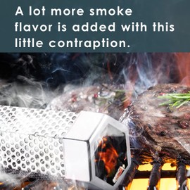 Smoke Tube - 12'' Smoke Tube for Pellet Grill 5 Hours of Billowing Smoke, Stainless Steel Pellet Smoker Tube for All Grill or Smoker, Hot or Cold Smoking