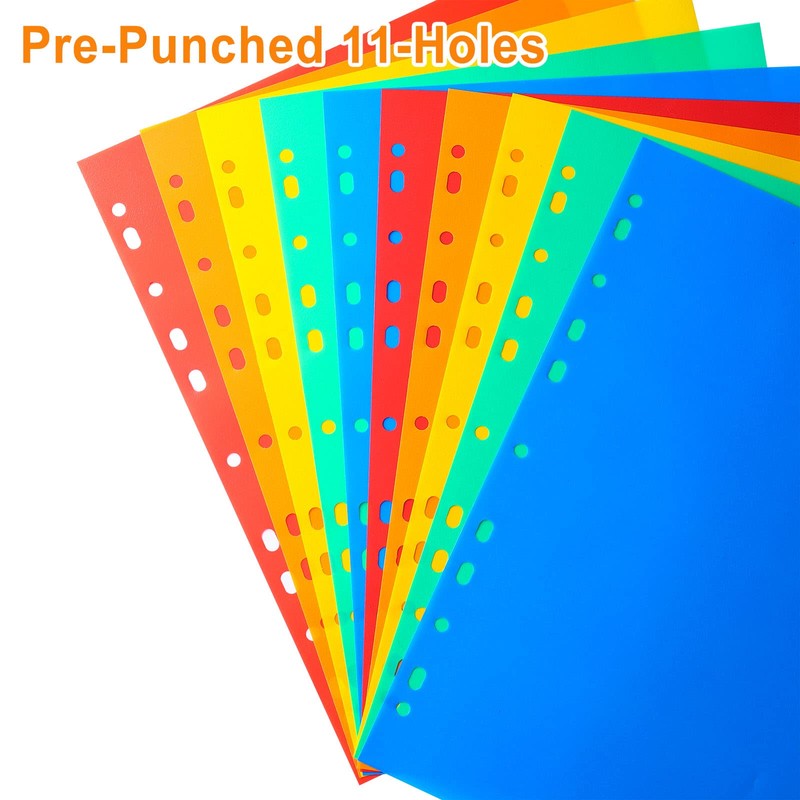 Srvnpioy 10 Pieces A4 Dividers 5 Pieces No.1-10 Index A4
