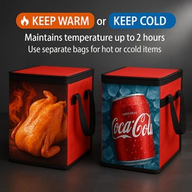 Musbus 2 PACK Extra Large XXXL Insulated Food Delivery Bag Cooler Bags Keep Food Warm Catering Therma for DoorDash