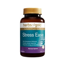 Herbs of Gold Stress Ease Adrenal Support 60tabs Complex