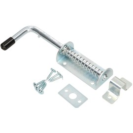 KOTARBAU® Spring Bolt Bolt Door Bolt Silver Rustproof Rubber Handle Weatherproof with Suspension Gate Bolt Slider Doors Gates Galvanised (200 mm)