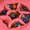 cusdie High-Capacity Velvet Dice Bags with Pockets Storage Bag Capacity