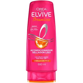 L'Oréal Paris Elvive Dream Liso Acondicionador, Efecto Keratina Anti Frizz Hasta por 72h, Resistente a la Humedad, Cabello Liso y Sedoso, 680ml