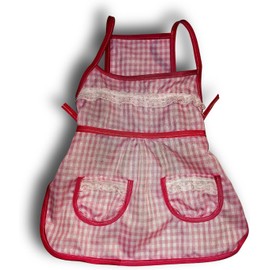 Genérico Ropa para Perro y Gato, Mandil Estilo Méxicano para Perro y Gato, Diseño a Cuadros, Disponible en Azul, Rosa, Rojo y Verde, Vestido Méxicano (Rosa, X-Small)