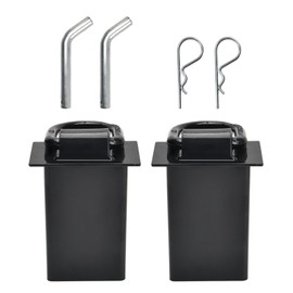 Zenkrozi 2pcs 18000lbs Heavy Duty Trailer Stake Pocket D Rings, 4 Holes Adjustment Stake Pocket Tie Down Compatible with Standard 2"x 4" Stake Pockets (2 Packs)