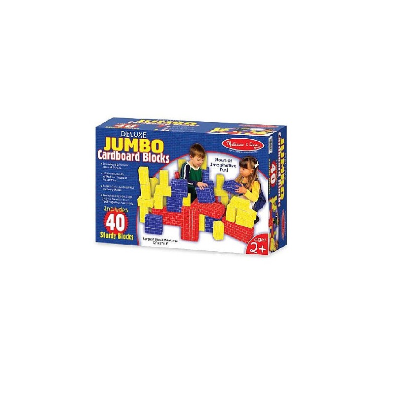 Melissa & Doug Jumbo Extra-Thick Cardboard Building Blocks - 40