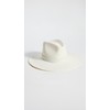 Brixton Women's Harper Panama Straw Hat, Panama White, L