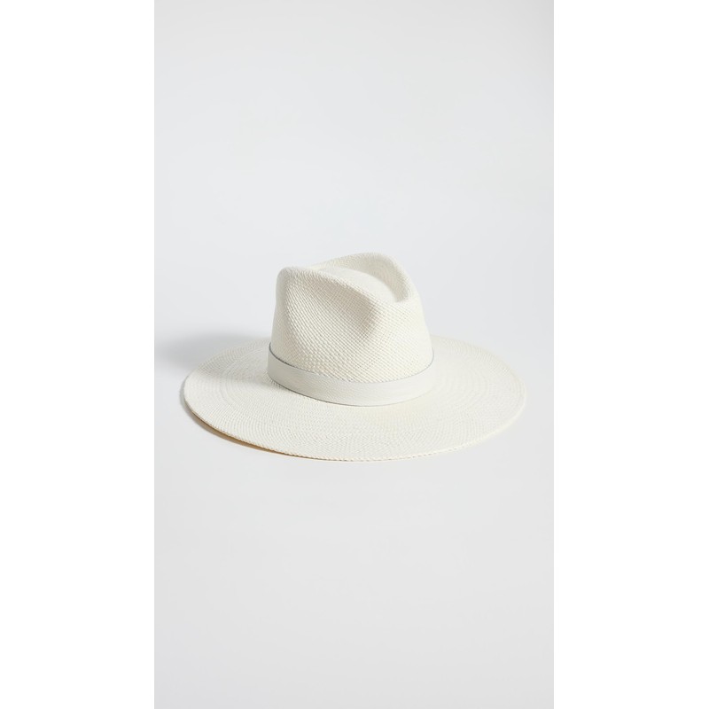 Brixton Women's Harper Panama Straw Hat, Panama White, L