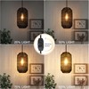 Ruzectt Ruzectt Plug in Pendant Light Rattan Hanging Lights with
