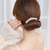 EZ PEACH Rhinestone Hair Comb Pearl DE Ball Wrap Comb