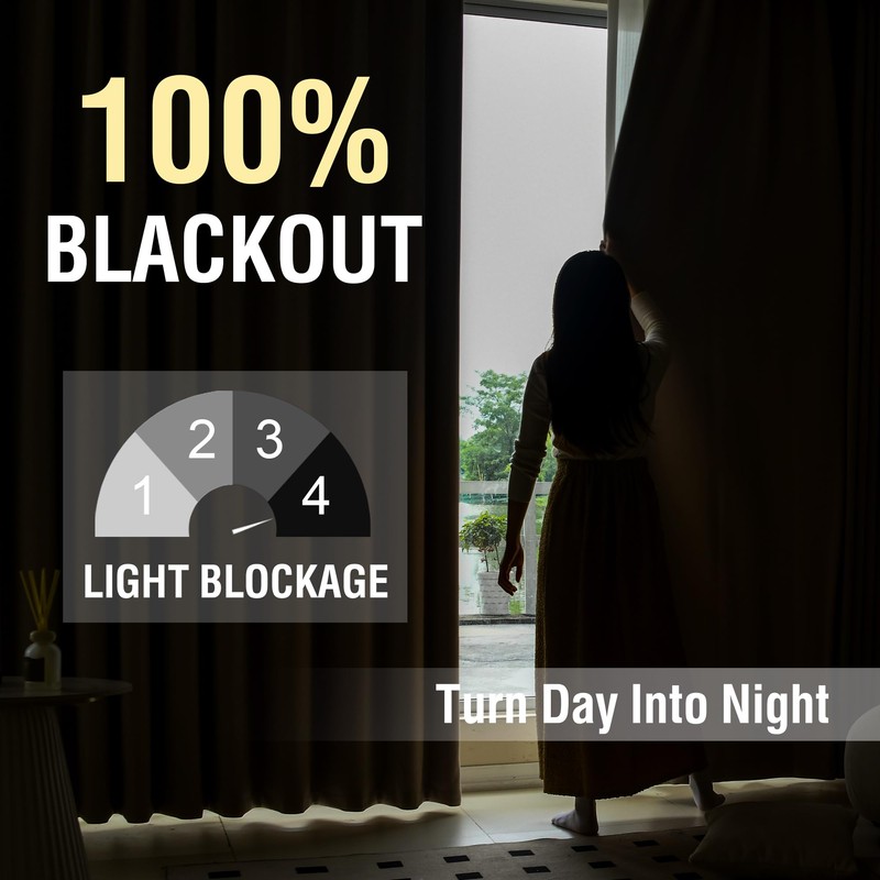 H.VERSAILTEX Premium Chenille Blackout Curtains - 100% Blackout Thermal Insulated