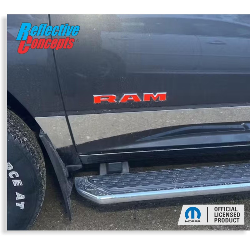 Reflective Concepts 2019-2025 RAM Door Emblem Overlay Decal Stickers -