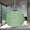 Glass Easy Fit Ceiling Lightshade or Pendant Shade, Green Ribbed