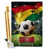 World Cup Ghana House Flag Set Sports Soccer Game Goal