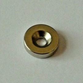 Mag Craft Neodymium Magnets Countersunk (10 Pk) Dia. 12 mm , Thick 2.5 mm, 4mm Screw Hole