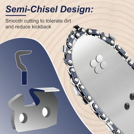 Covienapp 3 Pack Chainsaw Chain 14in (35cm) Bar, 52 Drive Links, 3/8" LP .050" Gauge,Compatible with Makita Hyundai HYC1600E,Husqvarna X-Cut S93G,Ryobi,Einhall,Greenworks, Earthwise, Poulan Chainsaws