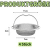 Pack of 4 Drain Strainers, Kitchen Sink, High-Quality Shower and