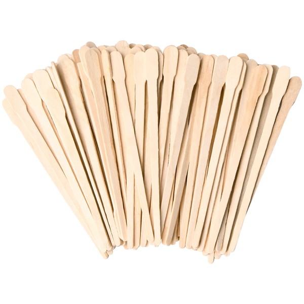 Vesaneae Pack of 400 Wooden Sticks, Wooden Ice Sticks for Baking, Wooden Spatulas Wide, Natural Wooden Sticks, Wooden Ice Sticks for Crafts, Wooden Spatula Waxing, Wooden Spatula DIY